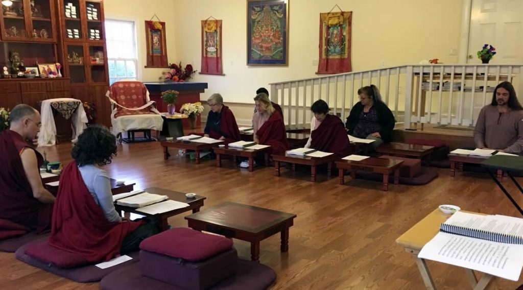 Sangha members in Virginia offer prayers