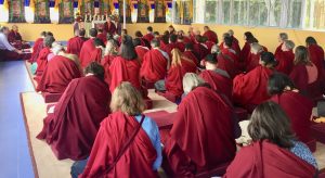 HE Jetsün Khandro Rinpoche and students during the Mindrolling Retreat