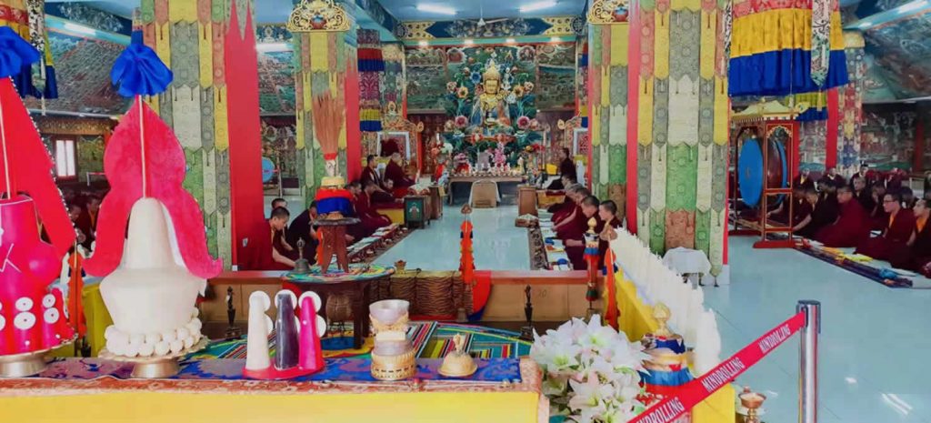 At Mindrolling Monastery, prayers and aspirations are offered at the passing of Lodi Gyari Rinpoche