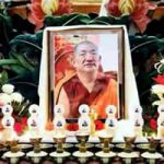 Shrine during prayers at Mindrolling for Kyabje Kathog Getse Rinpoche